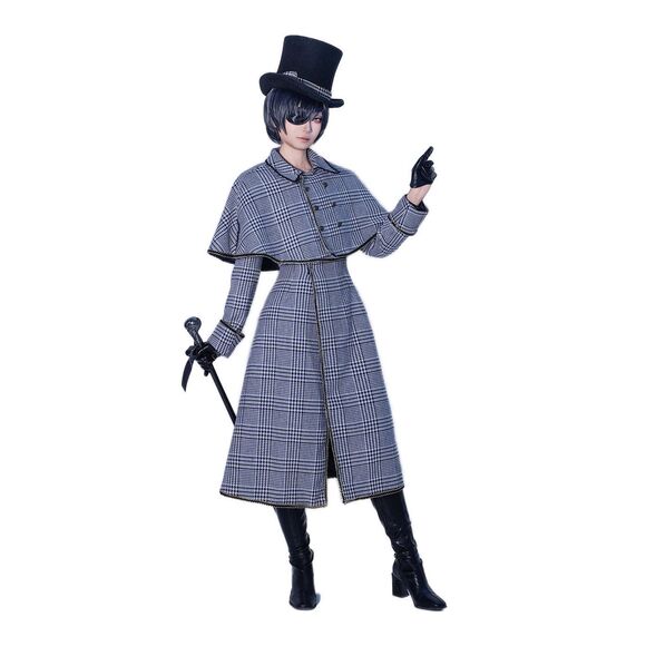 Black Butler Ciel Phantomhive Houndstooth Cosplay Costume Large women’s - Picture 1 of 7